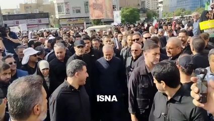 حضور رئیس جمهور در مراسم تشییع پیکر شهدا