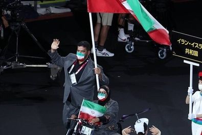  پرچمداری «زهرا نعمتی» و «نورمحمد آرخی» در مراسم افتتاحیه پارالمپیک توکیو 