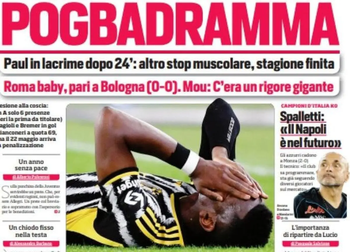 روزنامه‌های ایتالیا: ناک اوت پوگبا