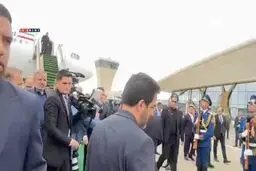 رئیس‌جمهور برای اجلاس اکو وارد جمهوری آذربایجان شد