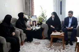 دختر پزشکیان به منزل مرحوم الهه حسین‌نژاد رفت