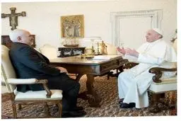 تصاویر دیدار ظریف با پاپ فرانسیس در واتیکان