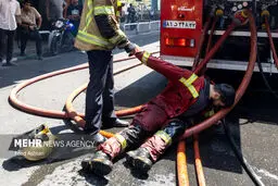 تصاویر آتش سوزی وحشتناک در تهران
