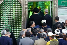 تصاویر حضور دولت در حرم امام و مزار شهدای اقتدار