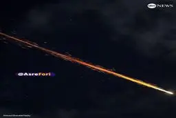 تصاویر شبکهabc از لحظه ورود موشک های ایران به اسرائیل