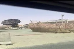 تصاویر نزدیک از رادار منهدم شده آمریکایی‌ها در العدید با موشک ایران