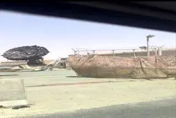 تصاویر نزدیک از رادار منهدم شده آمریکایی‌ها در العدید با موشک ایران