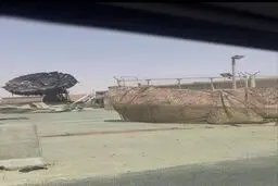 تصاویر نزدیک از رادار منهدم شده آمریکایی‌ها در العدید با موشک ایران