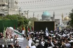 تشییع دومین شهید حادثه حرم مطهر رضوی در مشهد