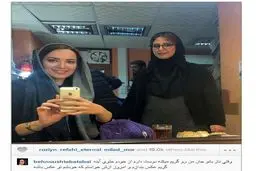 عکس / بهنوش طباطبایی در اتاق گریم