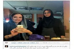 عکس / بهنوش طباطبایی در اتاق گریم