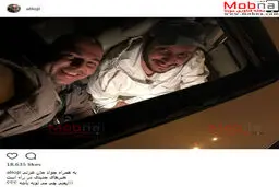 سلفی جواد عزتی و علی اوجی از سانروف خودرو/ عکس