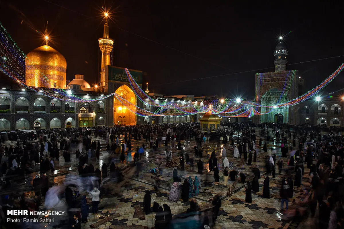عکس / جشن نیمه شعبان در حرم رضوی