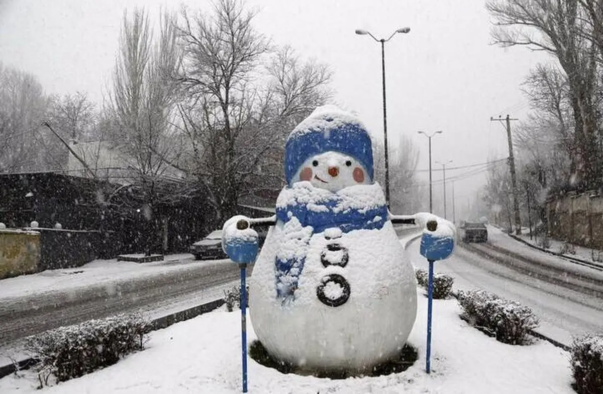 بارش شدید برف در همدان/ تصاویر