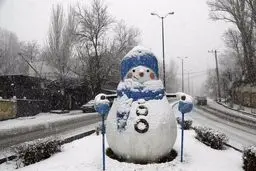 بارش شدید برف در همدان/ تصاویر