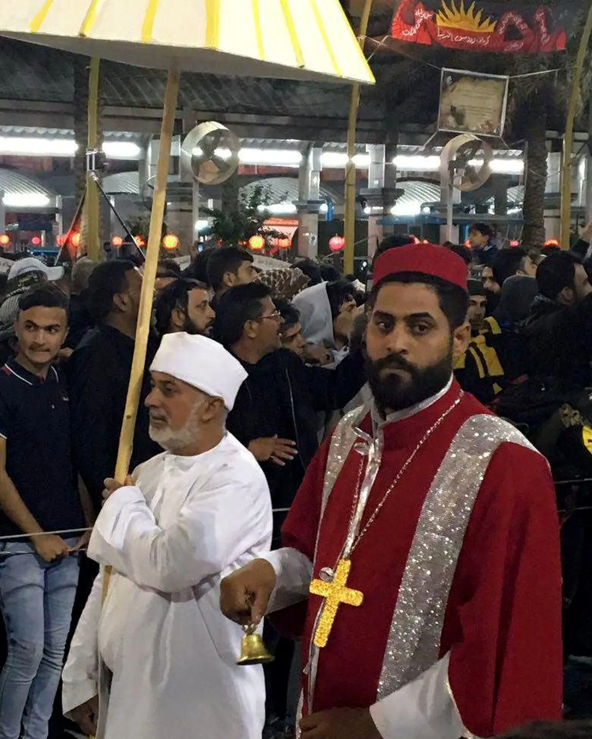 مسیحیان در مراسم پیاده‌روی اربعین/عکس