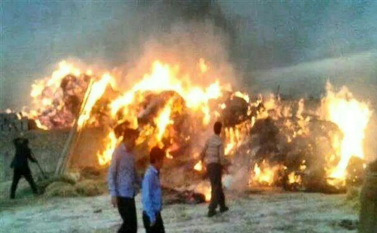 تصویر/ آتش سوزی در روستای خودآباد
