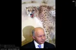 فابیوس و پلنگ ایرانی در یک قاب/ عکس