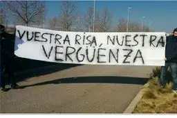 پلاکارد کنایه‌آمیز هواداران رئال خطاب به رونالدو+عکس