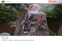 طرح جالب لباس نیوشا ضیغمی در حمایت از کودکان کار/عکس