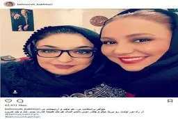 سلفی بهنوش بختیاری به همراه خواهرش/ عکس