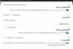 توییتر عربی علیه توافق خیانت‌آمیز امارات