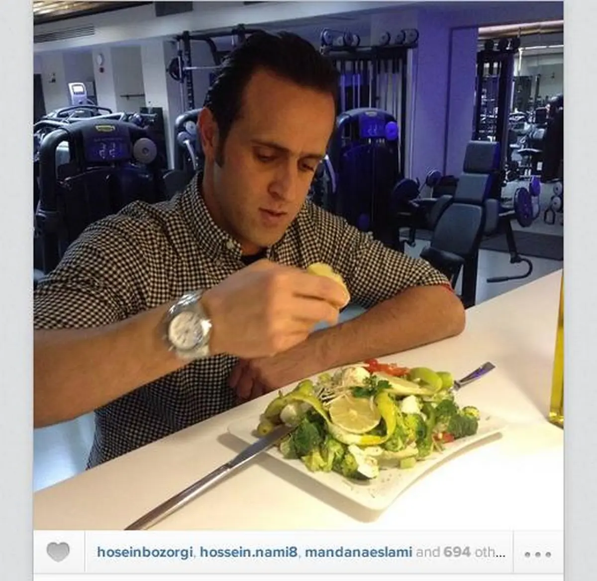 سالاد خوری علی کریمی /عکس