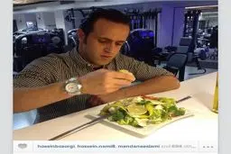 سالاد خوری علی کریمی /عکس