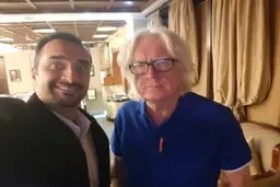 سلفی مجری پرسپولیسی با سرمربی استقلال/عکس