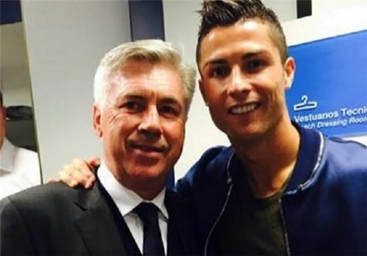 حمایت رونالدو از آنچلوتی برای ادامه حضور در رئال+عکس