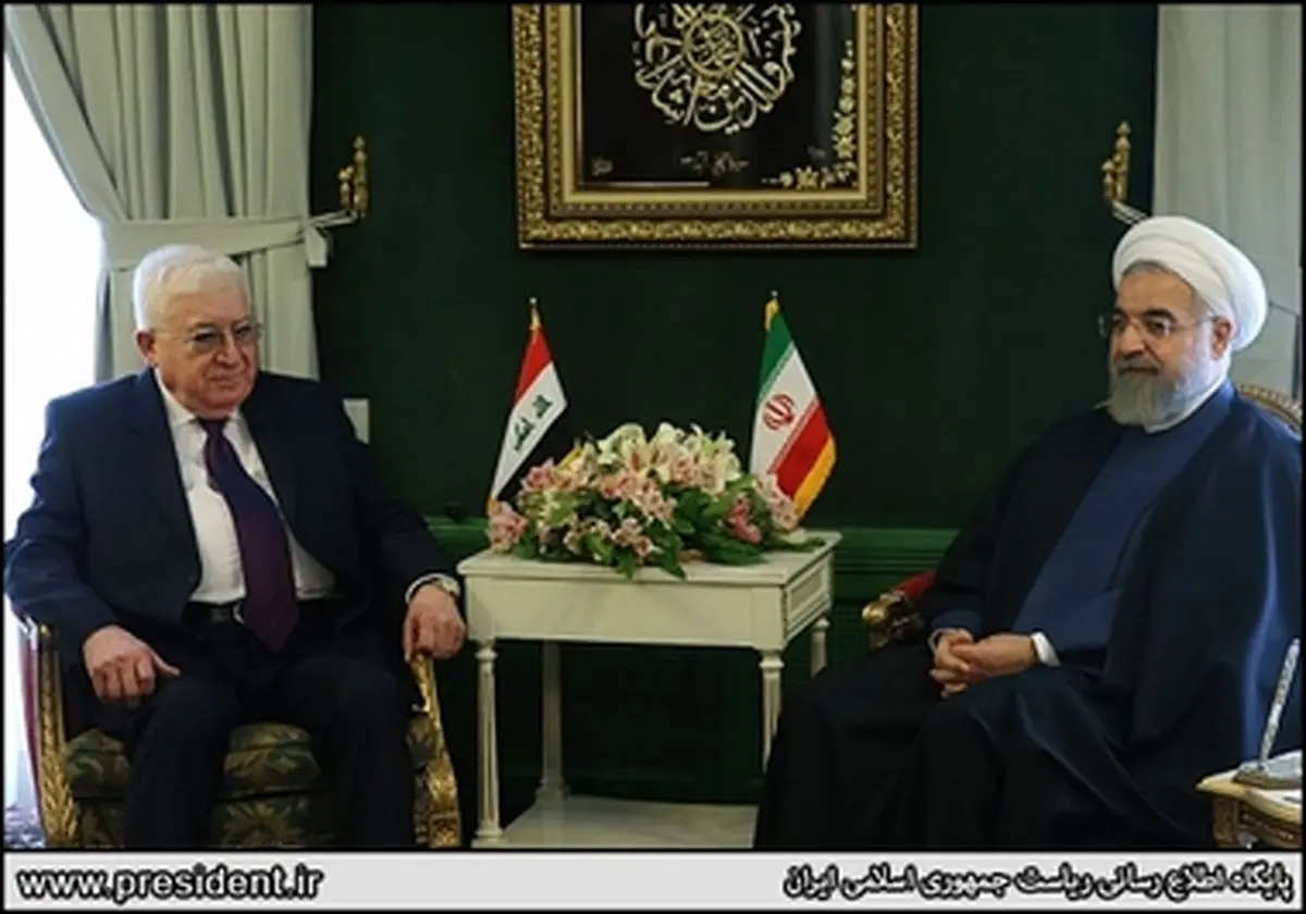 استقبال رسمی روحانی از رییس جمهور عراق در کاخ سعدآباد /گزارش تصویری