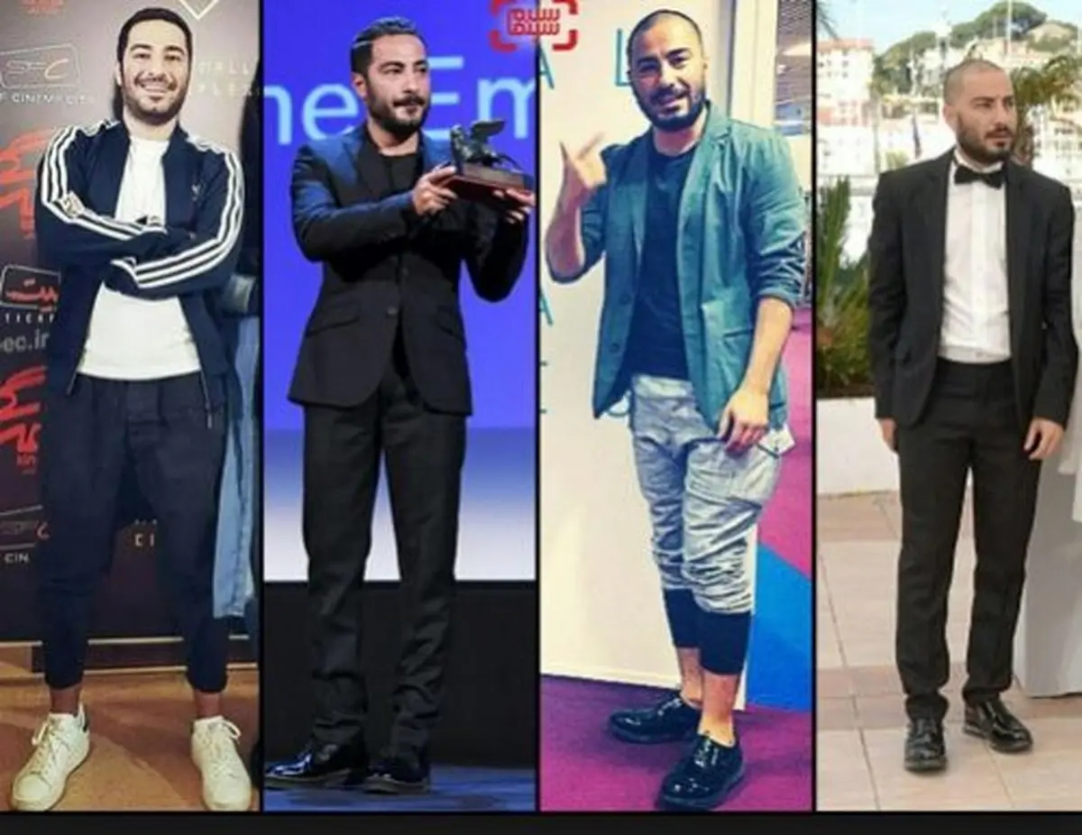 تصویری از تیپ‌ و پوشش‌های عجیب نوید محمدزاده