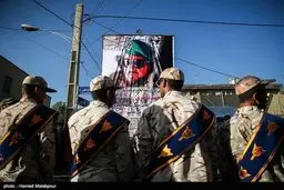 حضور محسن رضایی، لاریجانی، رامین و رادان در مراسم ختم شهید ناظری/ تصاویر