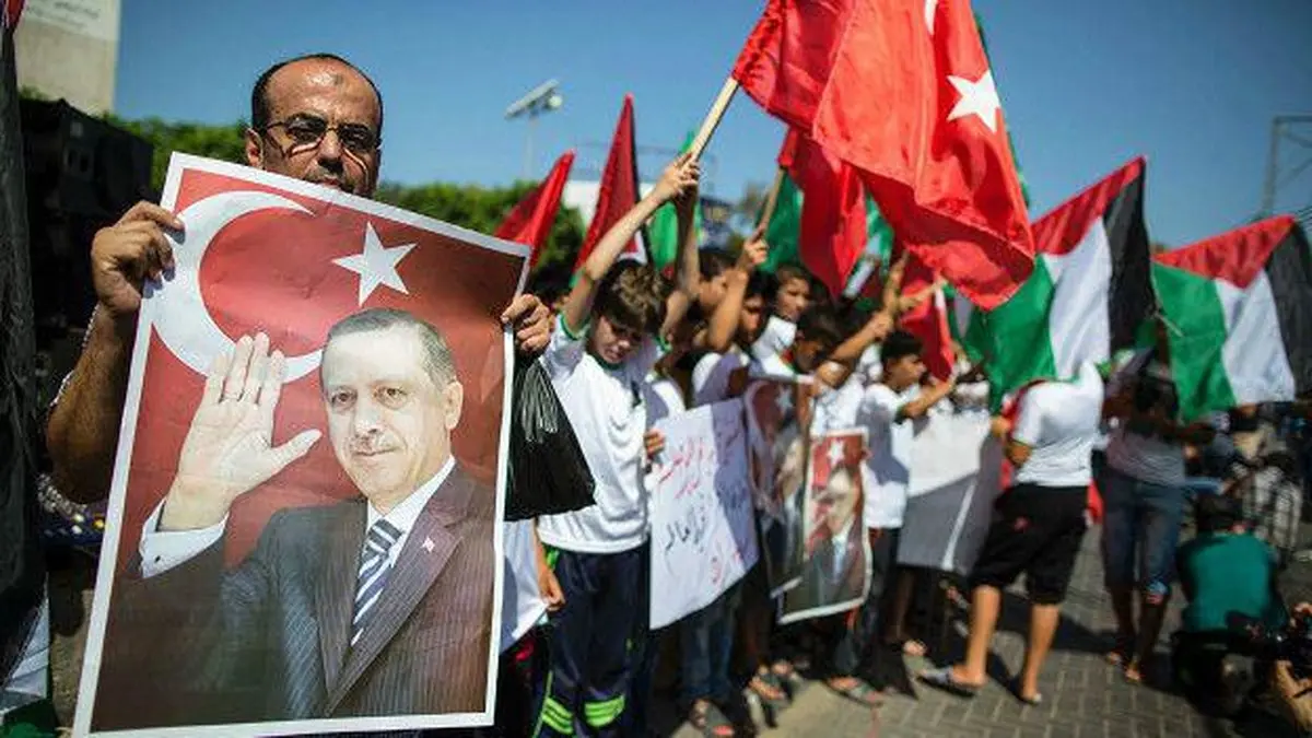 خوشحالی فلسطینی‌ها از پیروزی اردوغان در منطقه/عکس