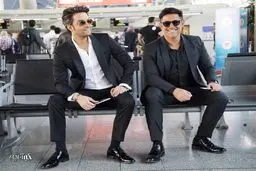 بنیامین بهادری و گلزار در آخرین روز فیلمبرداری سلام بمبئی/ عکس