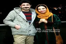 حدیث میرامینی به همراه همسرش در جشنواره فیلم فجر! عکس