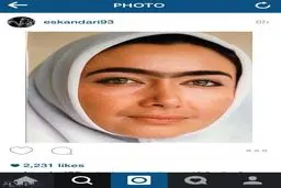 تصویری از گریم تاریخی یک هنرپیشه مشهور