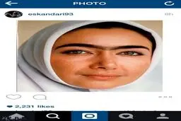 تصویری از گریم تاریخی یک هنرپیشه مشهور