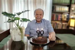 تولد 90 سالگی محمدعلی کشاورز+عکس