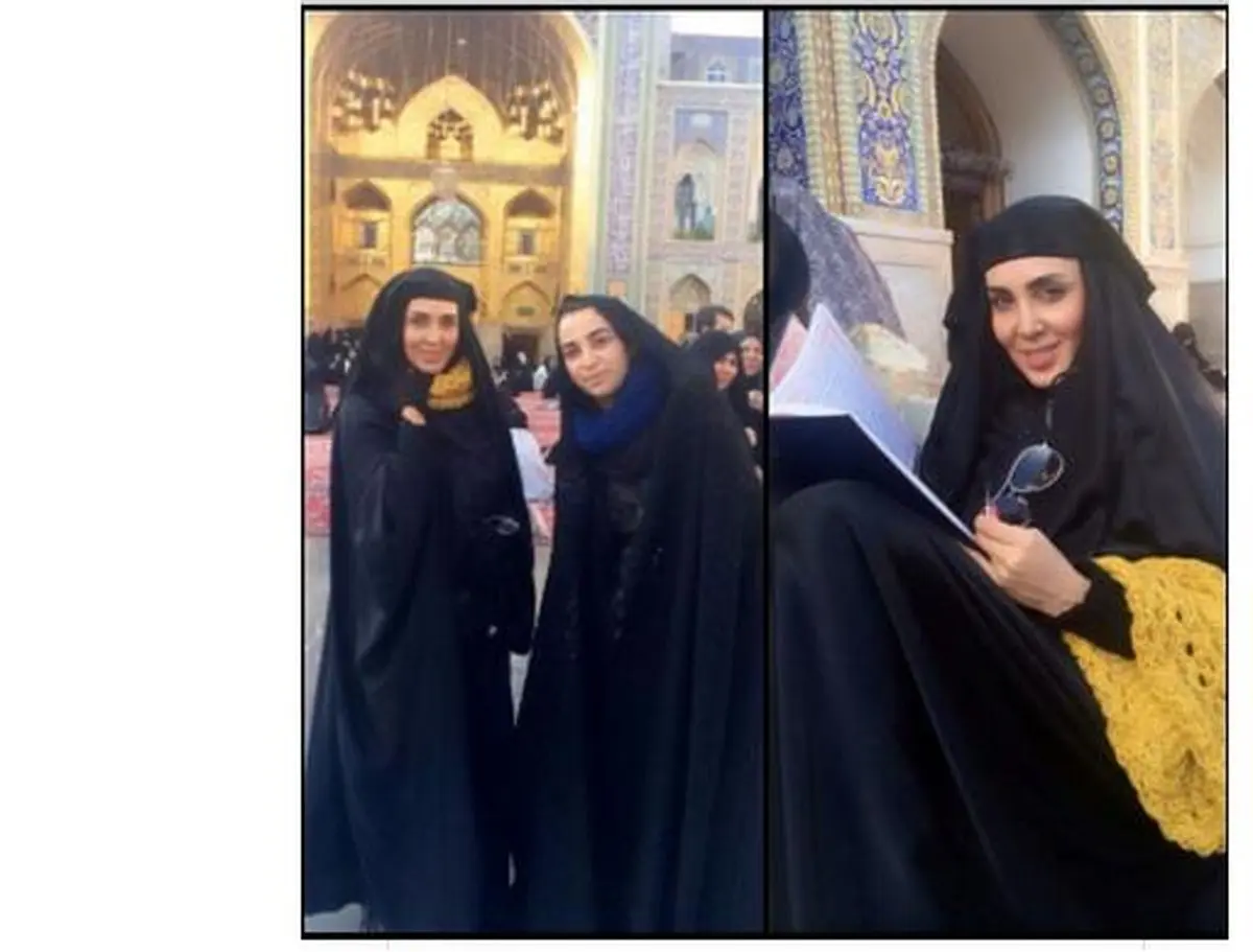 ‫حجاب لیلا بلوکات در حرم امام رضا‬‎