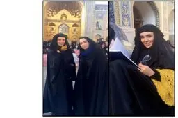‫حجاب لیلا بلوکات در حرم امام رضا‬‎