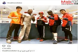 ژست جالب بازیگر زن ایرانی که بتازگی بوکسور شده! / عکس