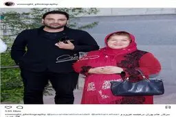 عکس یادگاری پوران درخشنده و احسان علیخانی در یک مراسم/ عکس