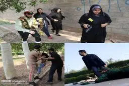 تصویر: تلاش نیروهای مسلح برای پناه دادن به مردم