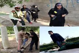 تصویر: تلاش نیروهای مسلح برای پناه دادن به مردم