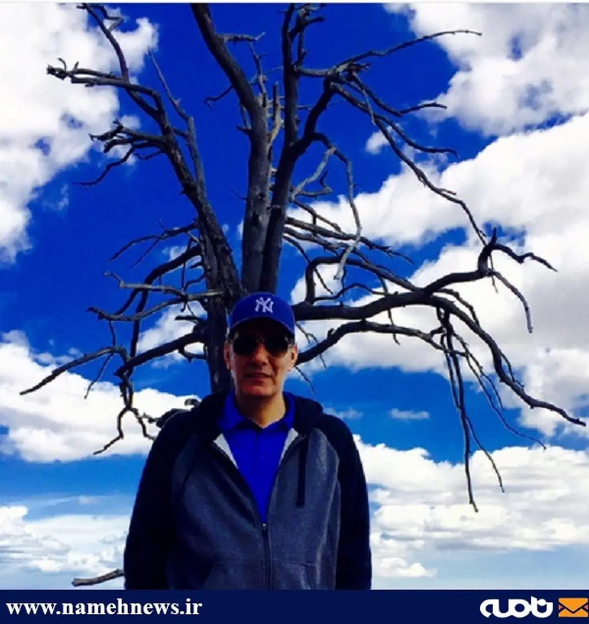 پست آبی بهنام تشکر/ عکس