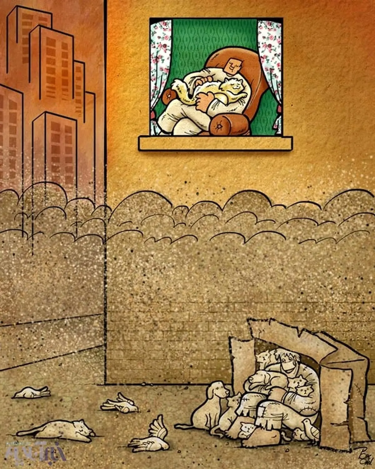 کاریکاتور/ نفسم گرفت ازین شهر!