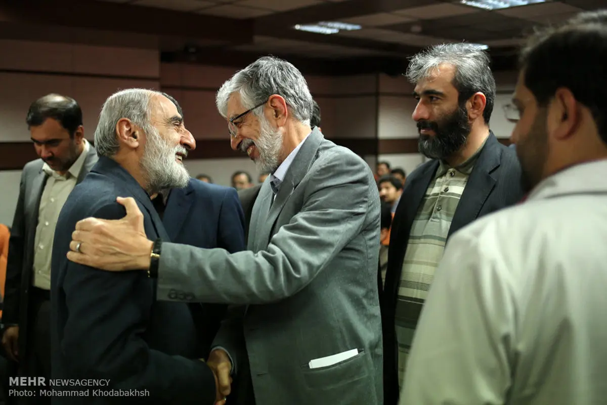 خوش و بش حدادعادل با آقای کیهانی /عکس