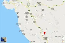 تصویری از محل زلزله ۵.۹ ریشتری کاکی در بوشهر