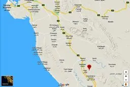 تصویری از محل زلزله ۵.۹ ریشتری کاکی در بوشهر